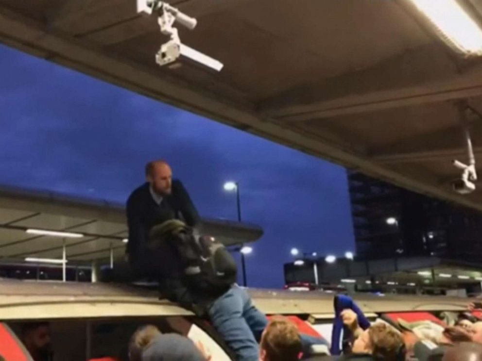 PHOTO: Extinction Rebellion protesters caused disruption at Londons Canning Town tube station, Oct. 17, 2019.