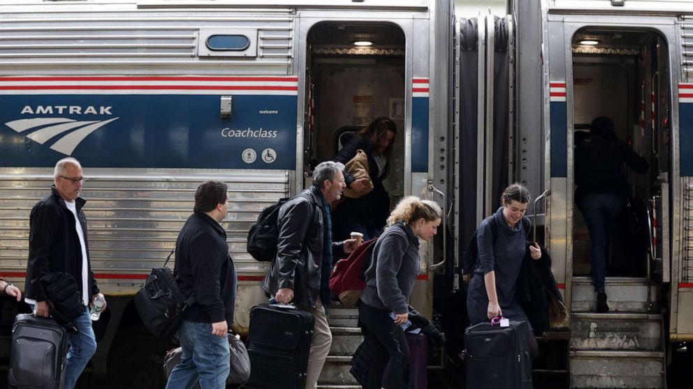 PHOTO:Passengers wait to board an Amtrak train Nov. 27, 2019 at Union Station in Washington, D.C.