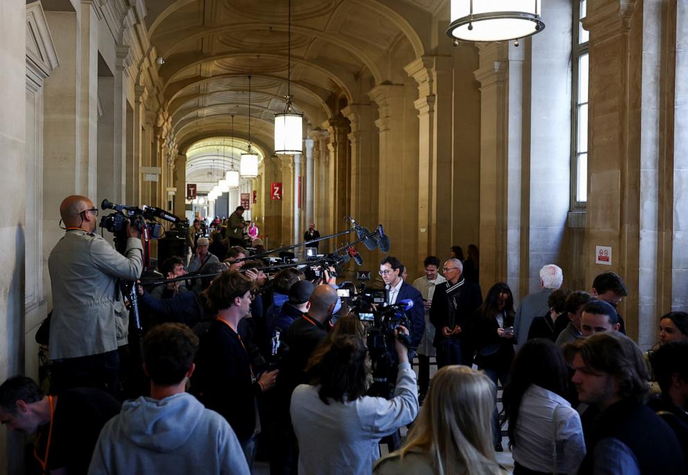 PHOTO: Members of media wait on the day Kim Kardashian attends the trial of 10 people accused of stealing millions of dollars worth of jewelry from her at the Court of Appeal of Paris, France, May 13, 2025.