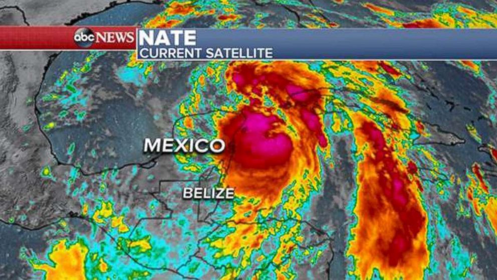 PHOTO: Tropical Storm Nate updated satellite imagery.