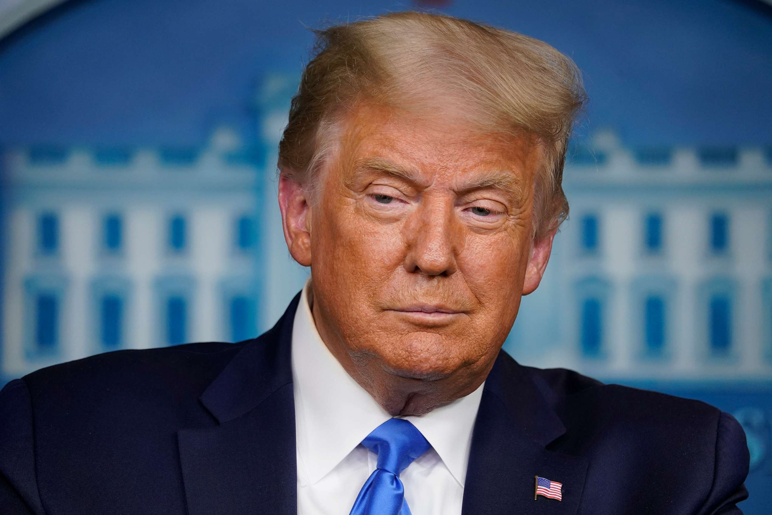 PHOTO: President Donald Trump speaks during a news conference in the James Brady Press Briefing Room at the White House, Sept. 23, 2020, in Washington.