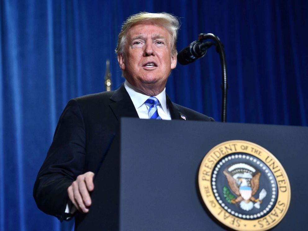 PHOTO: President Donald Trump speaks on drug pricing at the Department of Health and Human Services in Washington, D.C., Oct. 25, 2018.