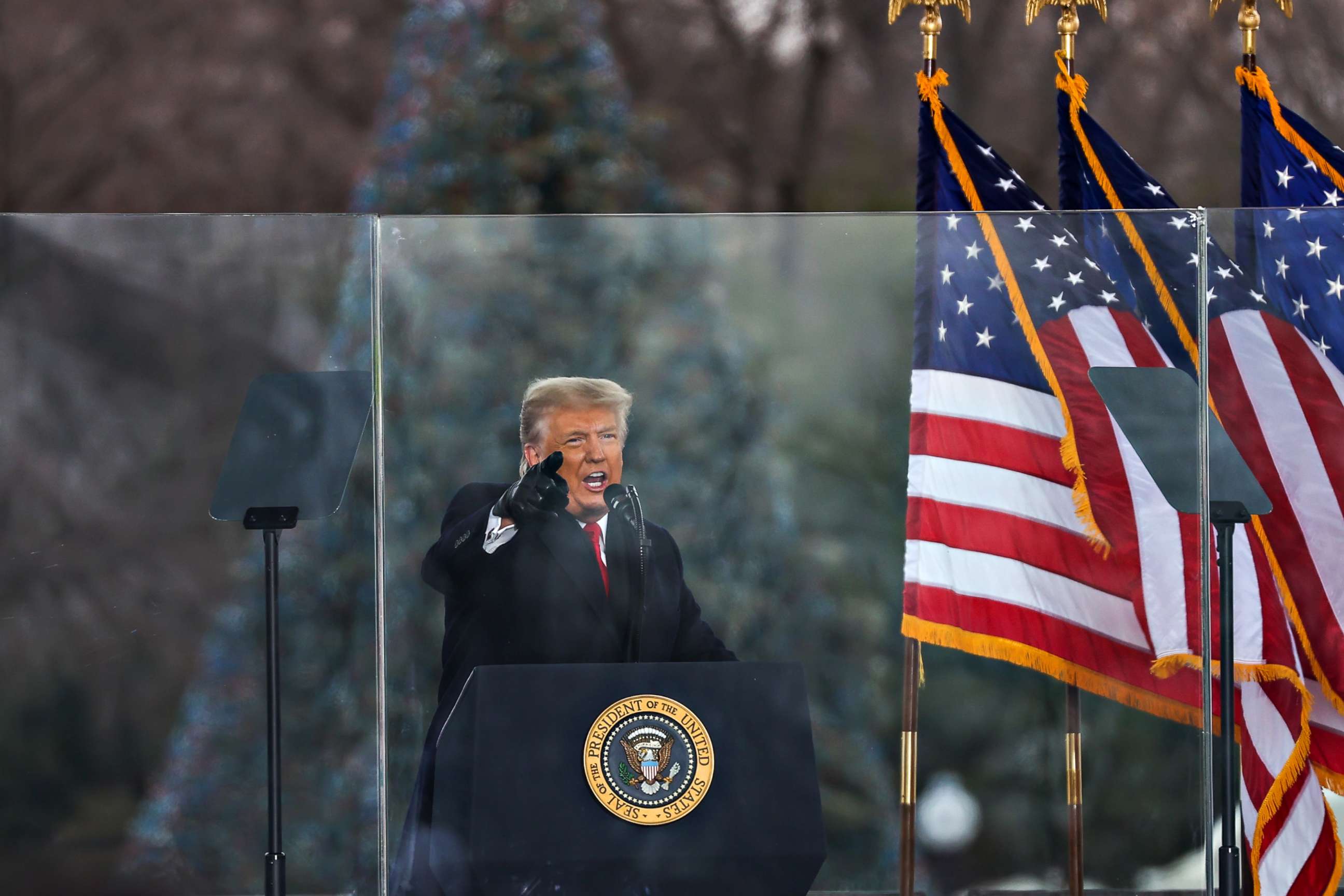 PHOTO: President Donald Trump speaks at a "Save America March" rally in Washington D.C. on Jan  6, 2021.