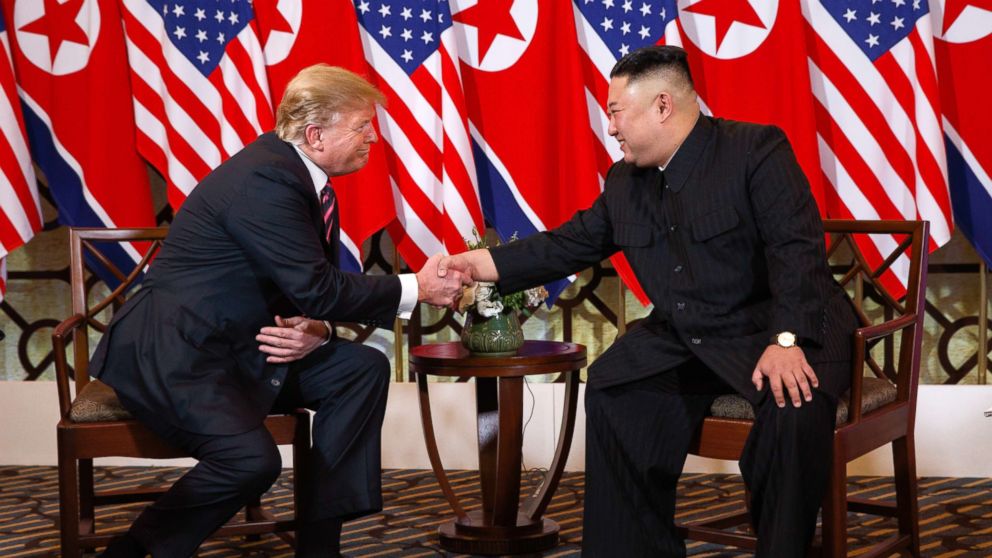 PHOTO: President Donald Trump meets North Korean leader Kim Jong Un, Feb. 27, 2019, in Hanoi.