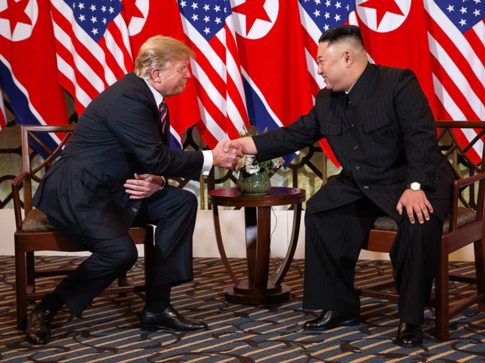 PHOTO: President Donald Trump meets North Korean leader Kim Jong Un, Feb. 27, 2019, in Hanoi.