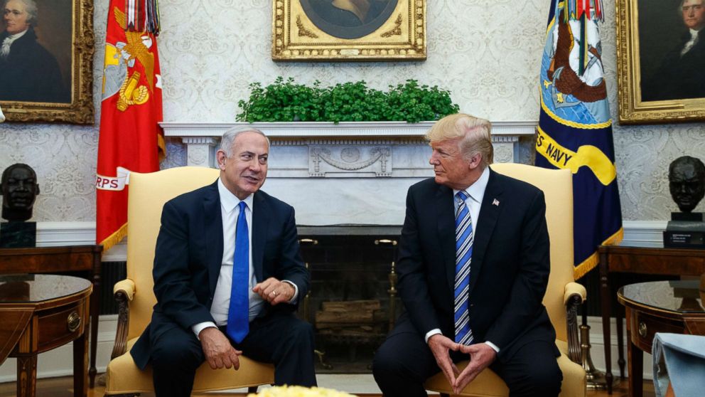 PHOTO: President Donald Trump meets with Israeli Prime Minister Benjamin Netanyahu in the Oval Office of the White House on March 5, 2018, in Washington, D.C.