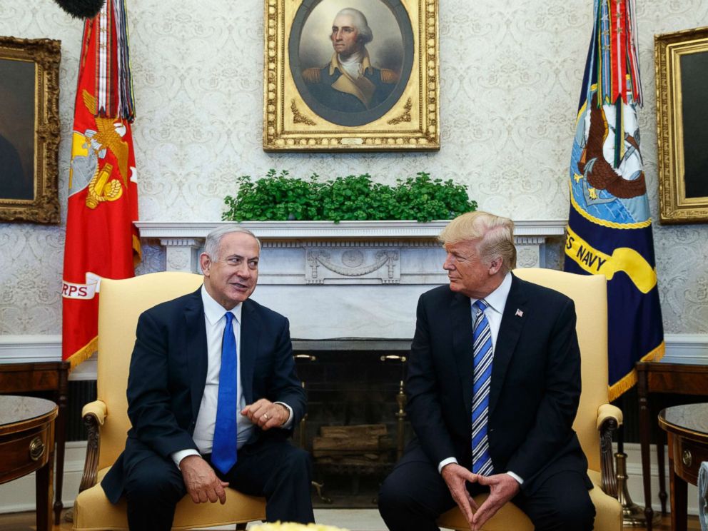 PHOTO: President Donald Trump meets with Israeli Prime Minister Benjamin Netanyahu in the Oval Office of the White House on March 5, 2018, in Washington, D.C.