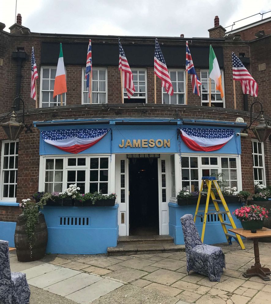 PHOTO: ABC News was on location when the pub was officially renamed.