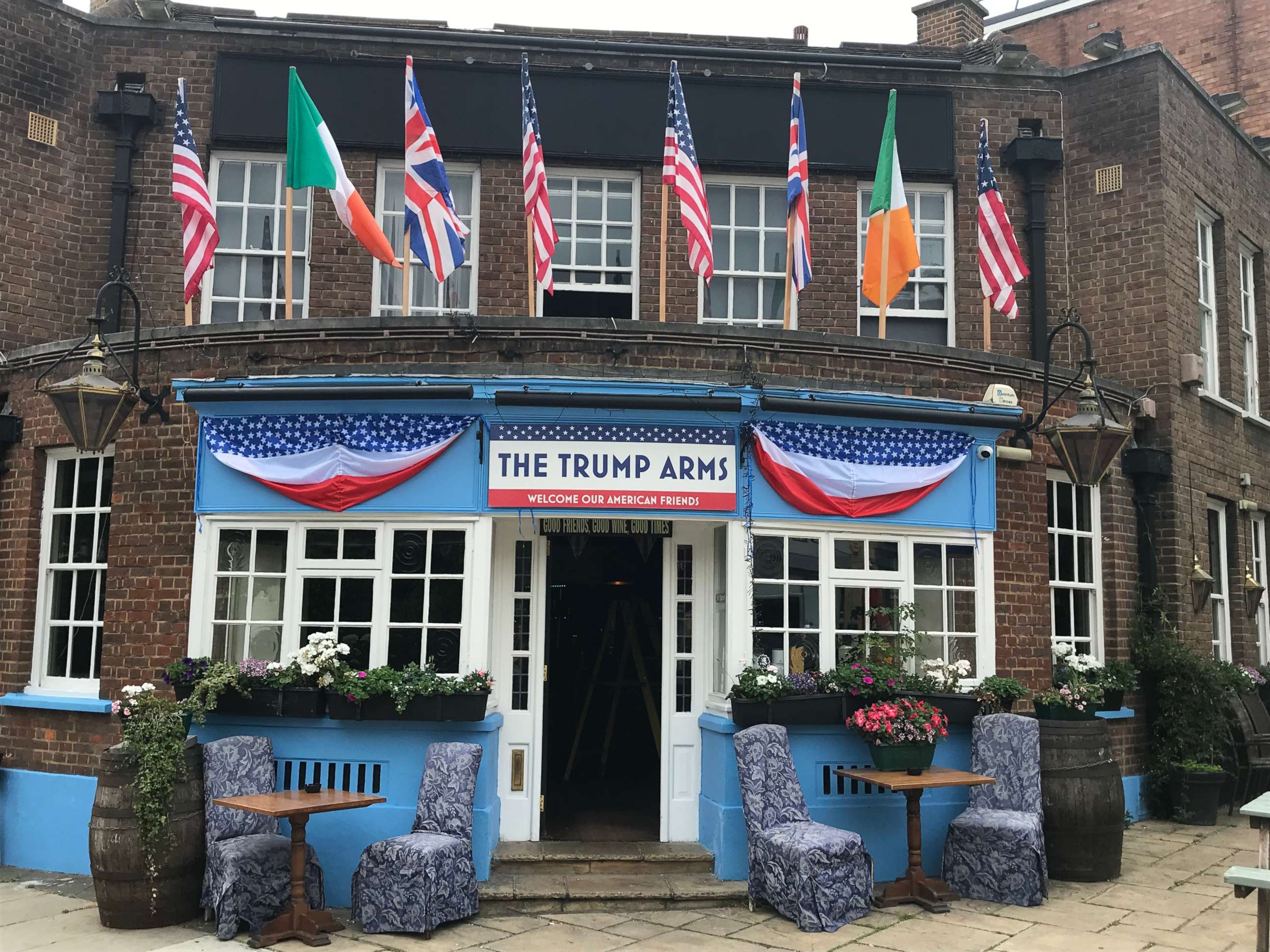 PHOTO: The newly renamed pub, The Trump Arms, in London.