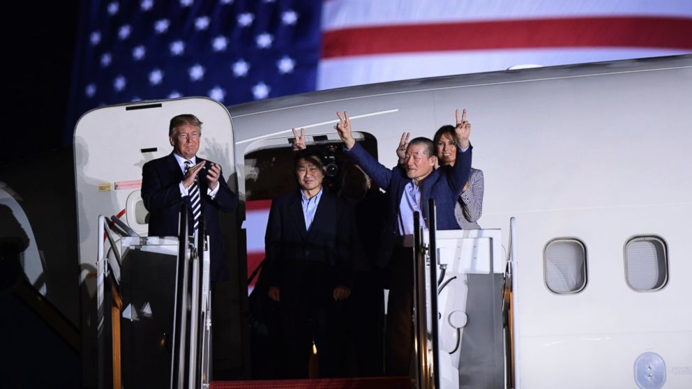 VIDEO: Trump meets 3 Americans freed from North Korea