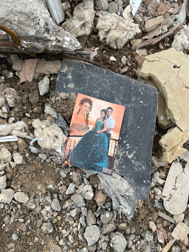 PHOTO: Personal photos found amid the debris in Hatay, Turkey, in the wake of the 7.8 magnitude earthquake in February 2023.