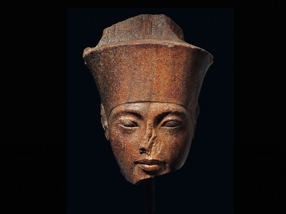 PHOTO: An Egyptian head of the God Amen with the                features of the Pharaoh Tutankhamen. circa 1333-1323 B.C.,                is up for auction at Christies. 