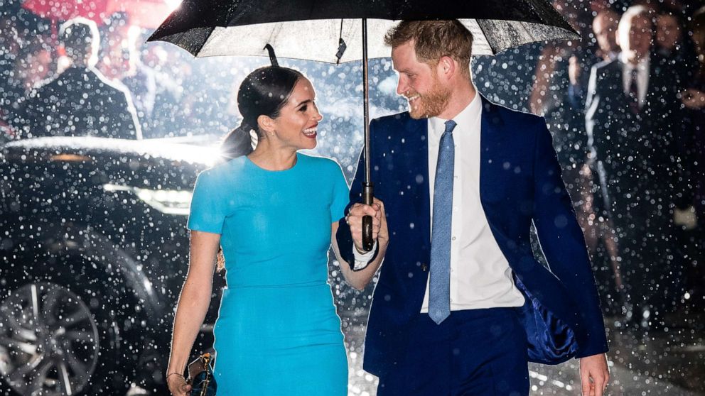 PHOTO: Prince Harry and Meghan, Duchess of Sussex, attend The Endeavour Fund Awards at Mansion House, March 5, 2020 in London.