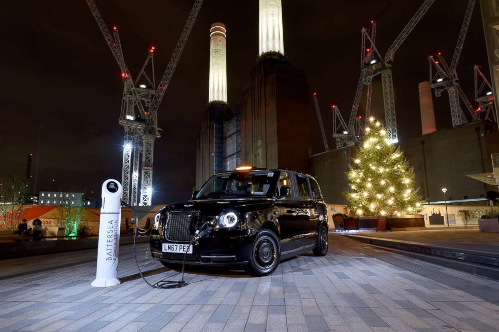 PHOTO: A new, electric model of London’s iconic black cab, the TX eCity, is seen in a photograph provided by its manufacturer, LEVC.