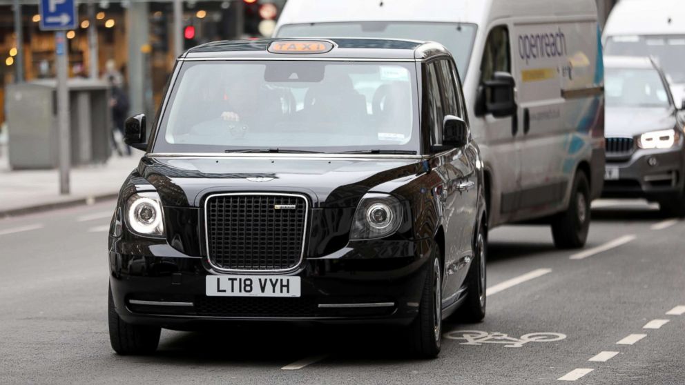 PHOTO: A new, electric model of London’s iconic black cab, the TX eCity, is seen in a photograph provided by its manufacturer, LEVC.