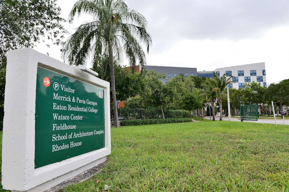 PHOTO: University Of Miami in Coral Gables, Fla., on July 10, 2020.