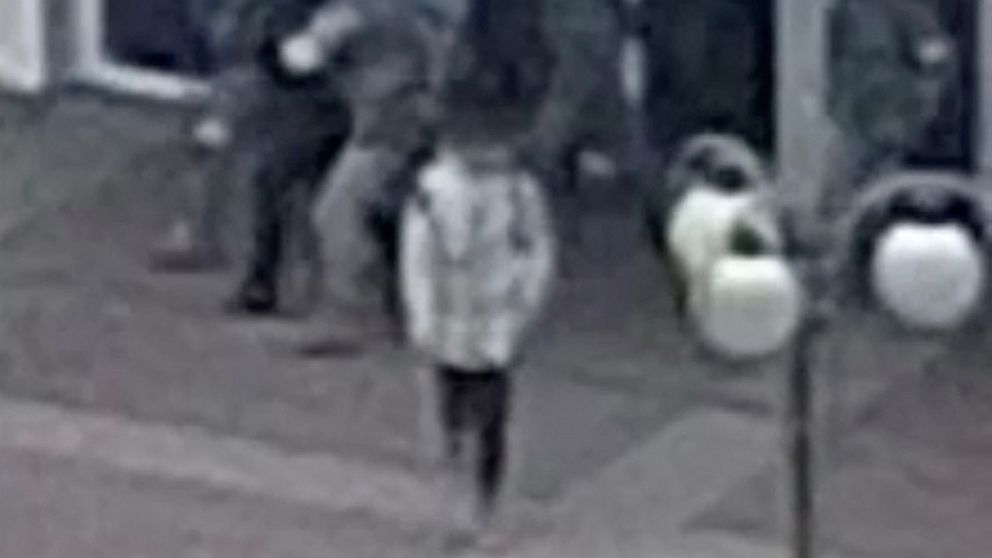 PHOTO: CCTV footage appears to show Russian forces apprehending Ivan Fedorov, mayor of Melitopol, at Taras Shevchenko Palace of Culture in Melitopol's Victory Square, in a still image from video released on March 11, 2022. 