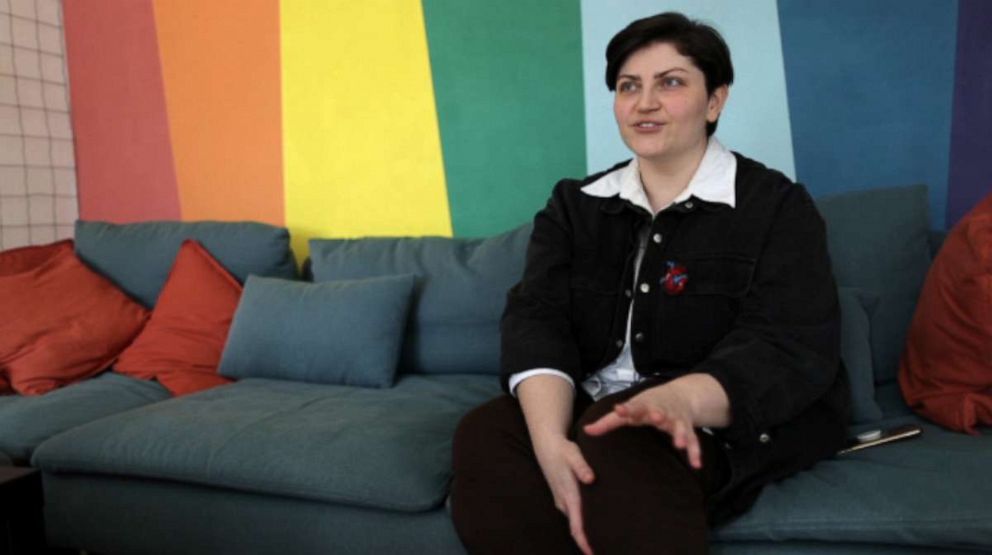 PHOTO: Svetlana Shaytanova works for Quarteera, a non-profit organization creating a safe space for members of the Russian speaking LGBTQ communty in Germany.