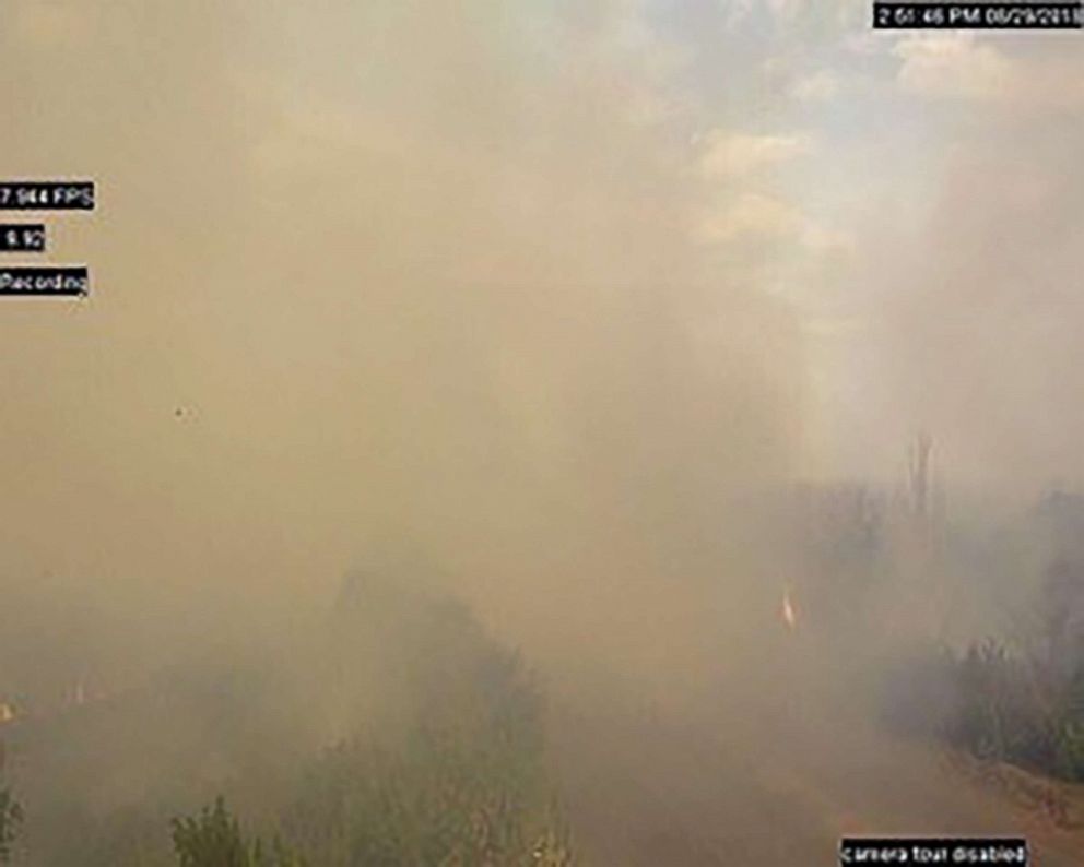 PHOTO: Summer wildfires provoked landmine detonation in Berezove,Eastern Ukraine.