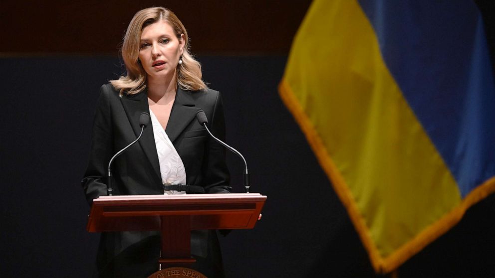 Ukraine's first lady is 'afraid' the world is turning away from