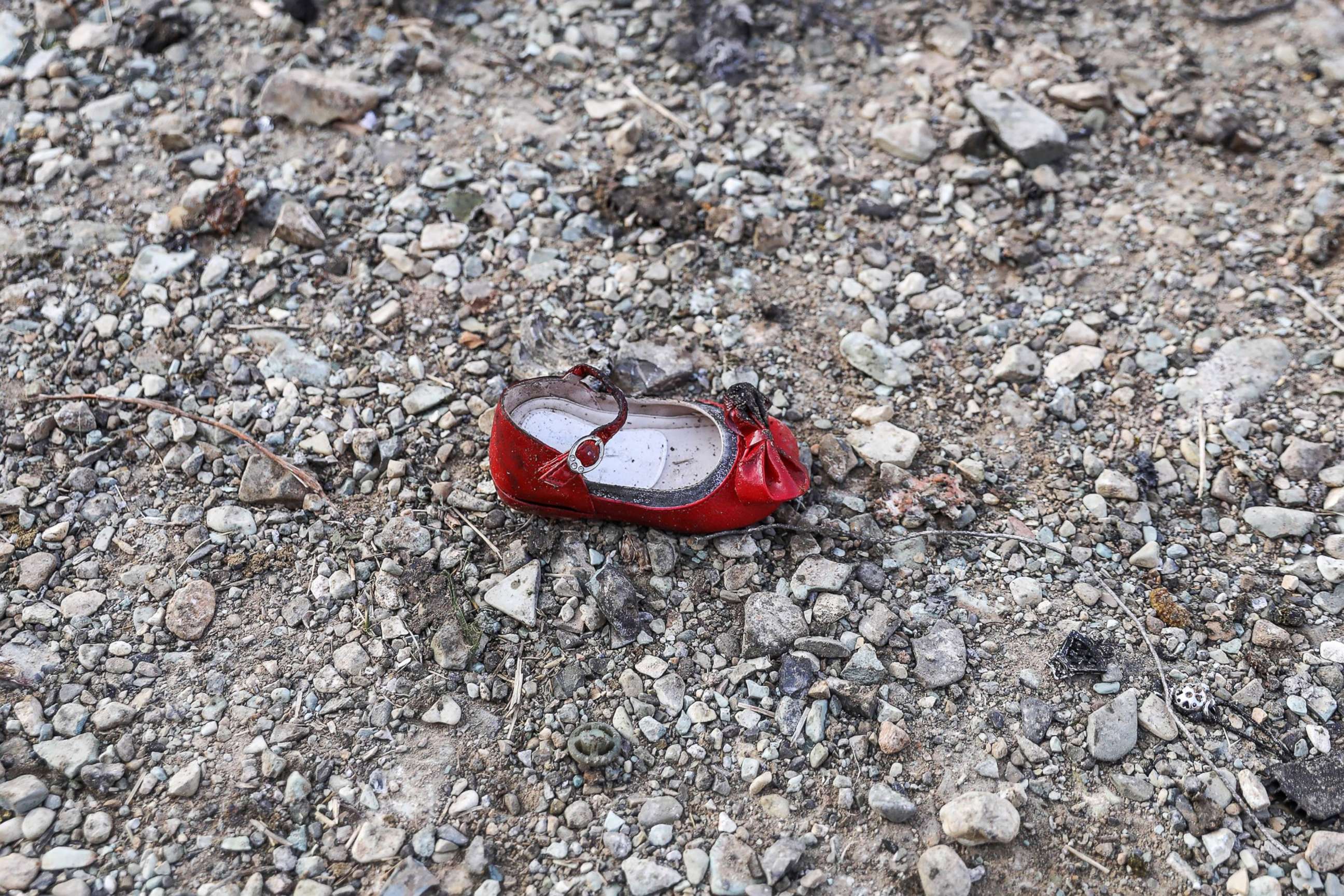 PHOTO: A child's shoe lies at the scene of a Ukrainian airliner that crashed shortly after take-off near Imam Khomeini airport in the Iranian capital Tehran, Jan. 8, 2019.