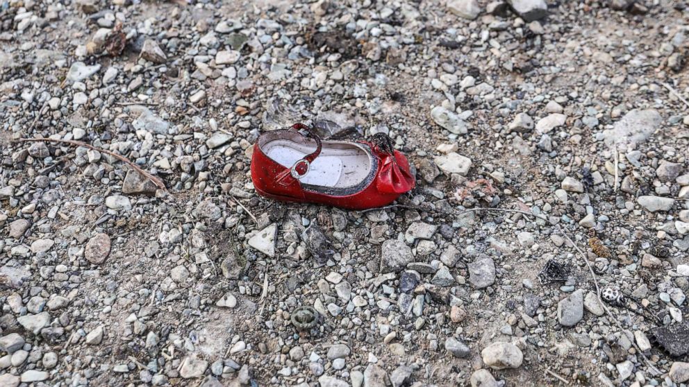 PHOTO: A child's shoe lies at the scene of a Ukrainian airliner that crashed shortly after take-off near Imam Khomeini airport in the Iranian capital Tehran, Jan. 8, 2019.