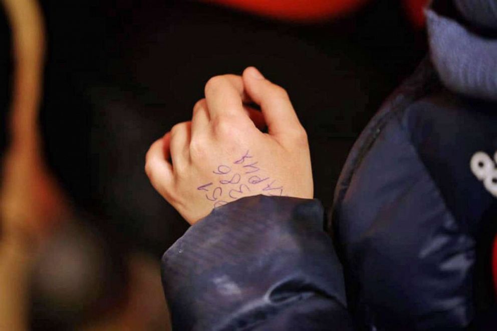 PHOTO: An 11-year-old boy fled Ukraine by himself, with only a phone number written on his hand. He arrived in Slovakia and was later reunited with his brother in Bratislava.