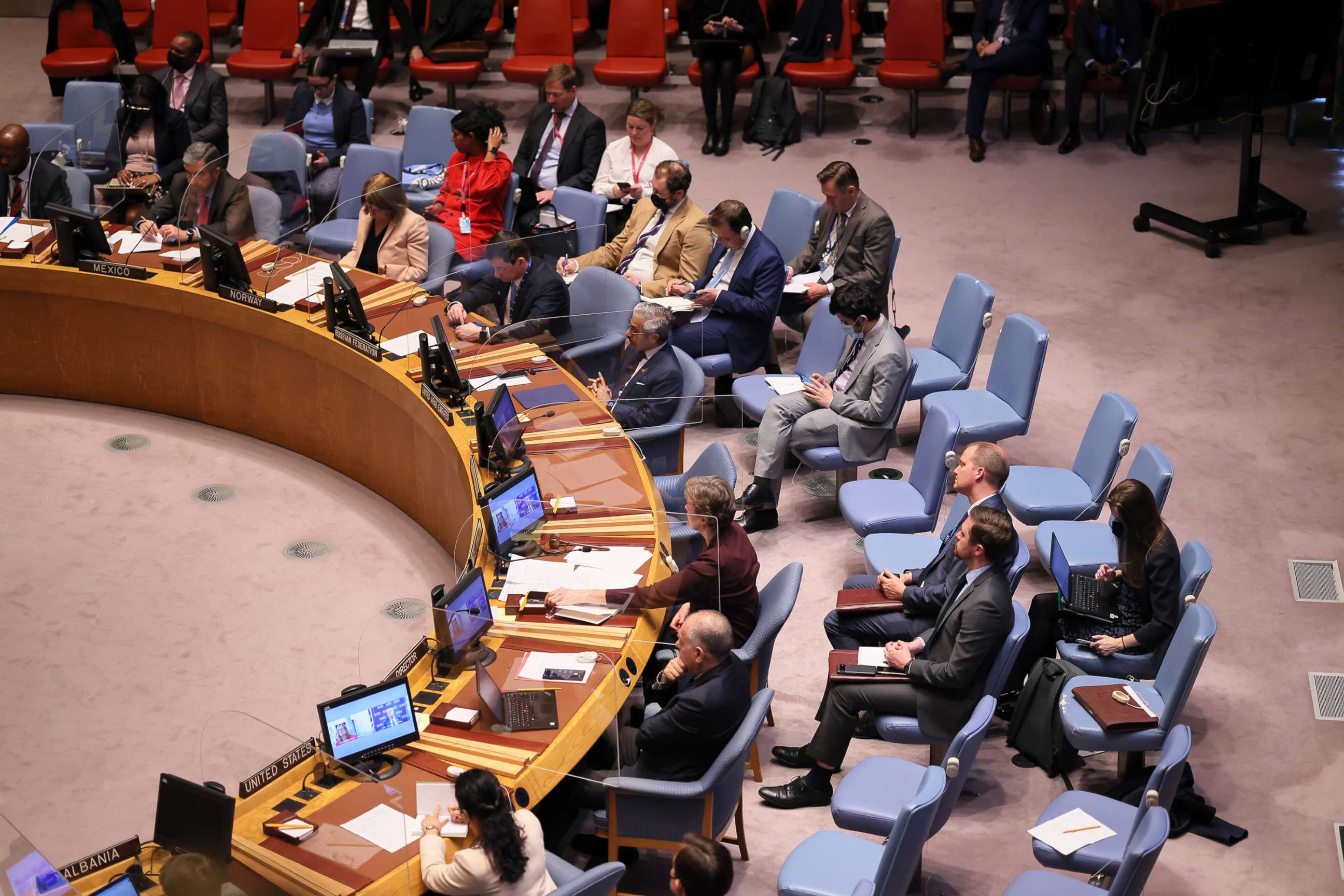 PHOTO: Members of the United Nations (UN) Security Council meet at the UN, April 19, 2022, in New York.