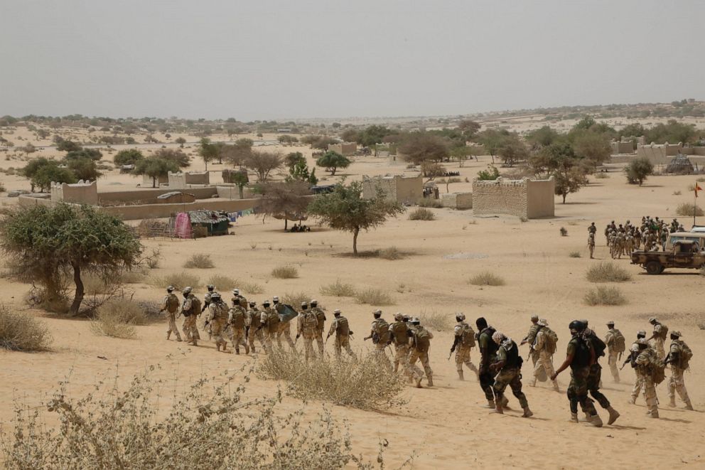 PHOTO: In this March 7, 2015, file photo, Chadian troops and Nigerian special forces participate in the Flintlock exercises with the U.S. military and its Western partners in Mao, Chad.