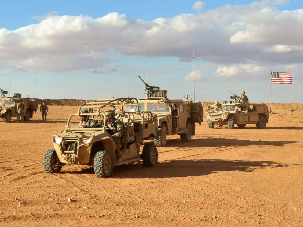 PHOTO: 5th Special Forces Group Operation Detachment Bravo 5310 arrives to meet Major General James Jarrard at the Landing Zone at base camp Al Tanf Garrison in southern Syria, Nov. 22, 2017.