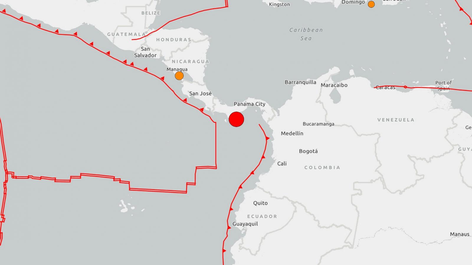 Tsunami threat after 7.6 magnitude earthquake recorded in Panama