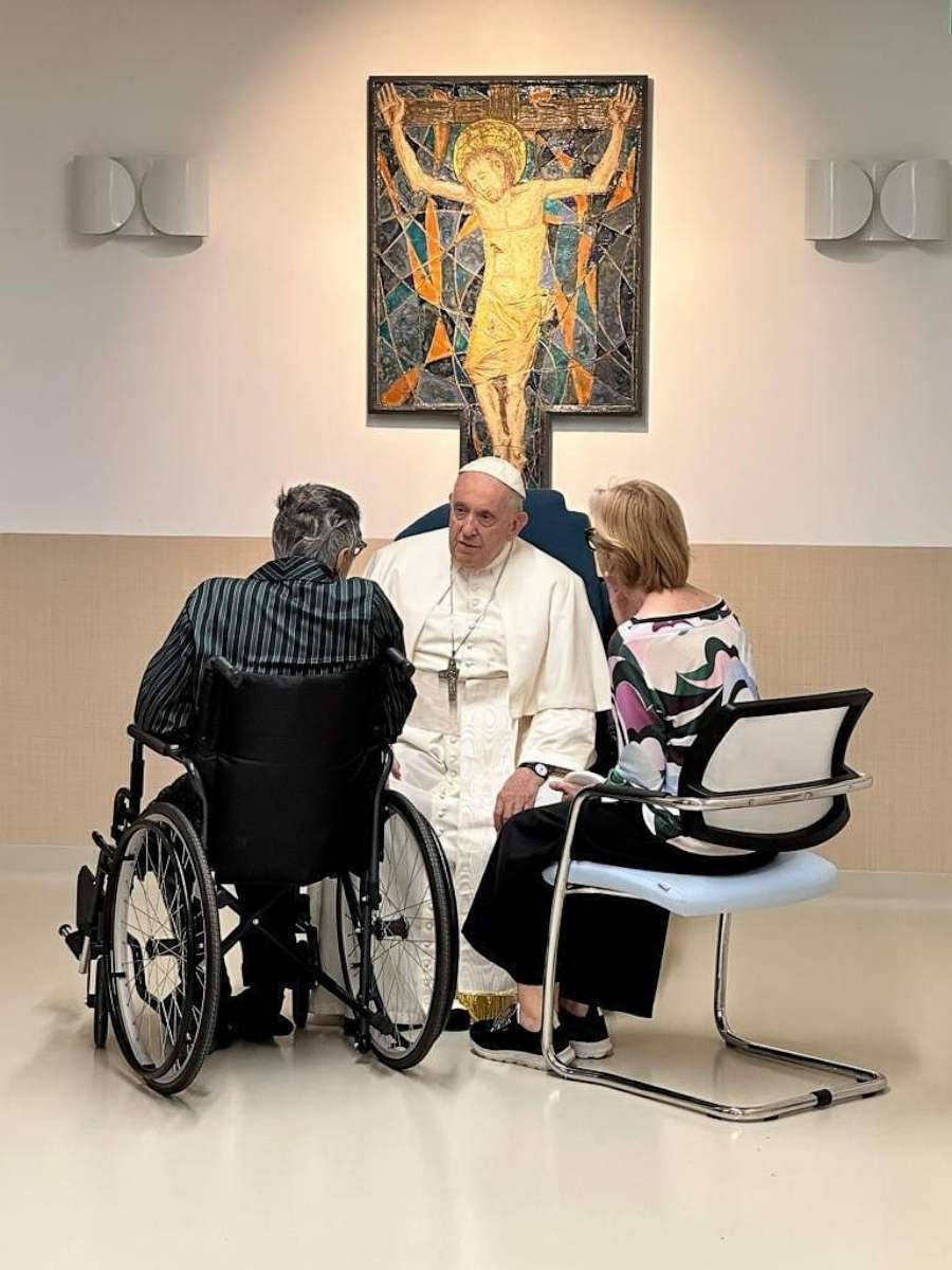 PHOTO: Pope Francis visits the Pediatric Oncology and Children's Neurosurgery Department at Gemelli hospital in Rome, Italy, on June 15, 2023, in a photo released by the Vatican.