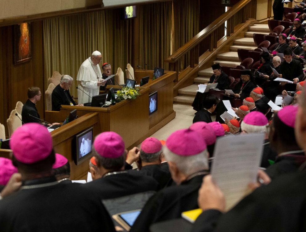 PHOTO: Pope Francis attends the four-day meeting on the global sexual abuse crisis, at the Vatican, Feb. 21, 2019. 