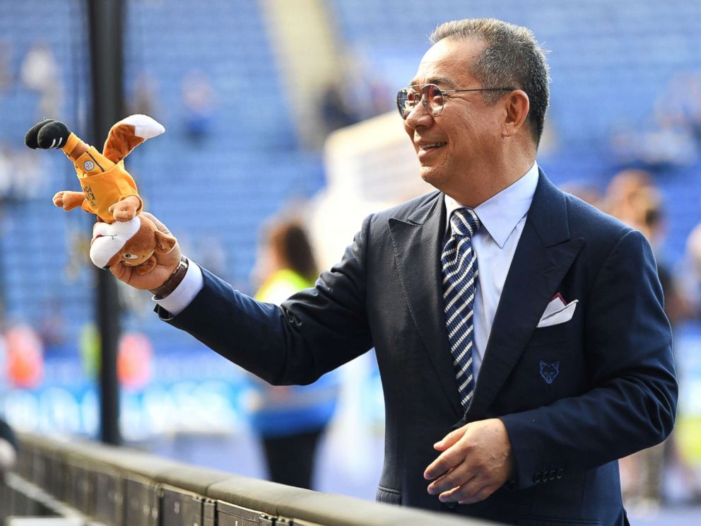 PHOTO: Leicester owner Vichai Srivaddhanaprabha during the Premier League match between Leicester City and West Ham United at The King Power Stadium in this May 5, 2018 file photo in Leicester, England.