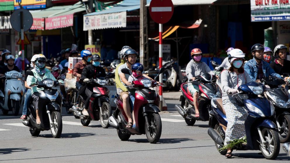 PHOTO: Motorcyclists travel along a road in Da Nang, Vietnam in this Nov. 11, 2017 file photo.