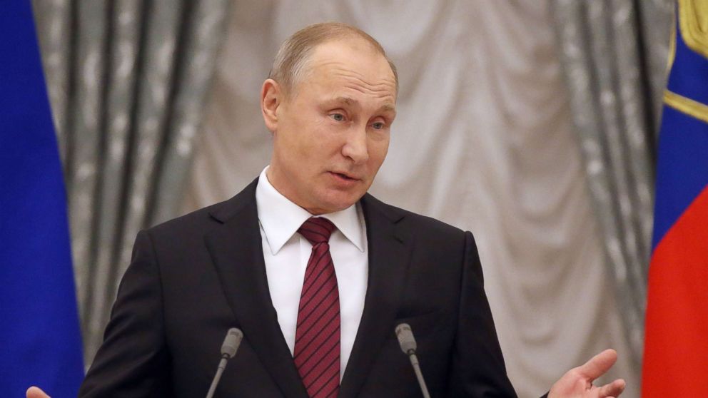 Russian President Vladimir Putin speaks during an awarding ceremony at the Kremlin in Moscow, Dec. 18, 2017. 