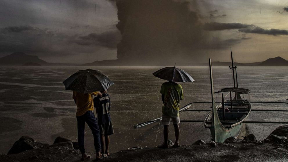 Ash Streams Lava Spews Vivid Images After Taal Volcano Erupts In