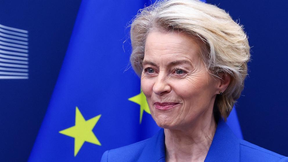 PHOTO: European Commission President Ursula von der Leyen is pictured in Brussels, Belgium, on April 9, 2025.