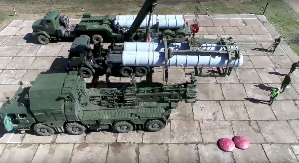 PHOTO: Military personnel prepare Russian air defense missile systems during the military exercises in the Chita, Siberia, Sept. 12, 2018, during the Vostok 2018 exercises.