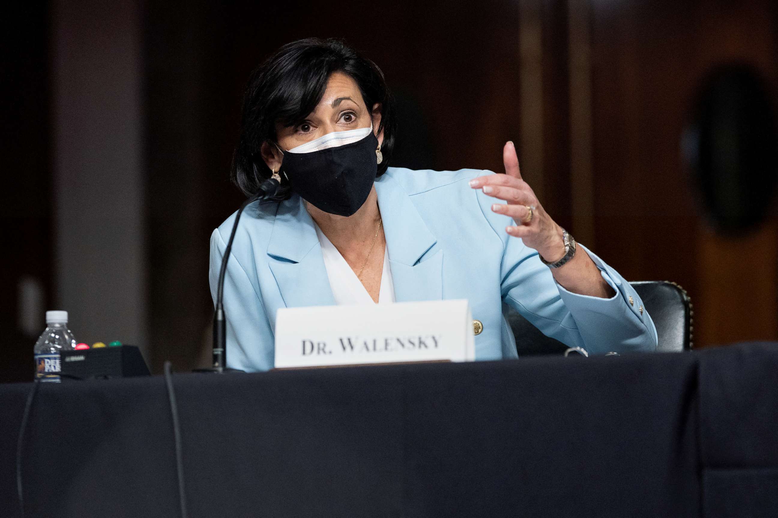 PHOTO: Dr. Rochelle Walensky, director of Centers for Disease Control and Prevention answers questions during a Senate hearing to examine the federal response to COVID-19 and new emerging variants in Washington, D.C., Jan. 11, 2022.