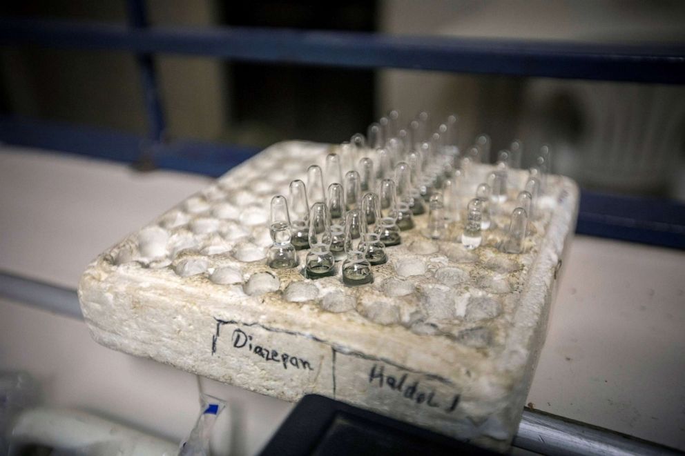 PHOTO: A view of ampules of Diazepan at the Caracas Psychiatric Hospital, in Caracas, Venezuela, July 14, 2019.