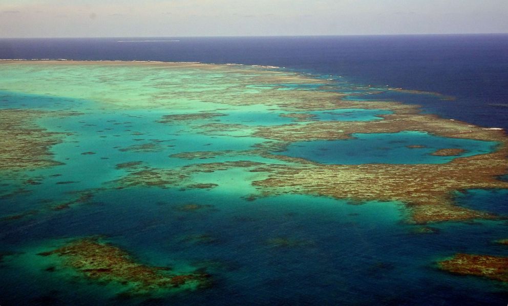 PHOTO: Landscape of the Great Barrier Reef in the Coral Sea off the coast of Queensland, Australia, 2018.