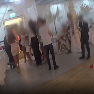 Police in London break up a wedding reception with 100 guests, which violated COVID-19 restrictions on public gatherings.