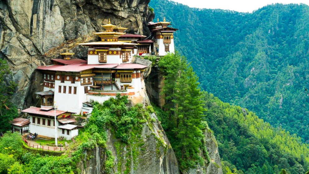 PHOTO:Paro Taktsang, better known as Tiger's Nest, is perhaps the most famous site in all of Bhutan. This cliffside temple is home to many monks, and considered to be a very sacred Buddhist site.