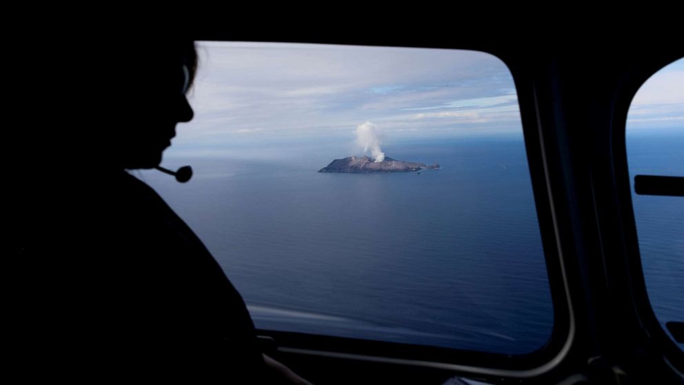 PHOTO: An aerial view of the White Island volcano, also known as Whakaari, in New Zealand, Dec. 12, 2019.