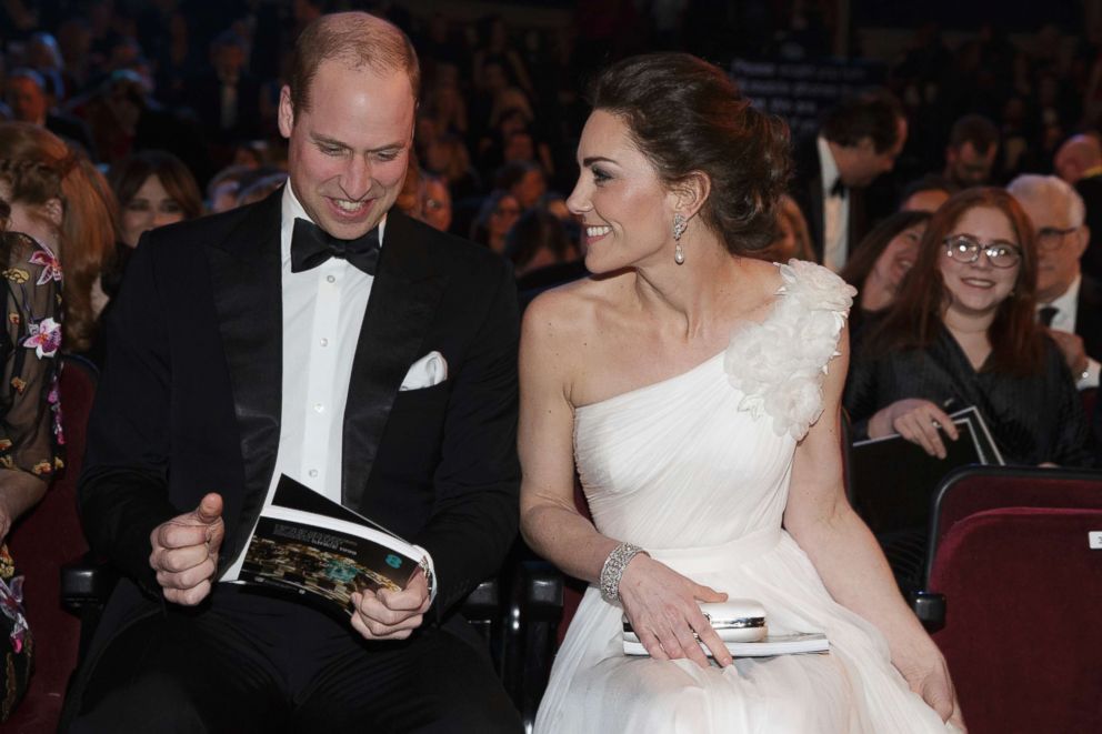 PHOTO: Prince William and Kate, Duchess of Cambridge arrive for the BAFTA 2019 Awards at The Royal Albert Hall in London, Feb. 10, 2019. 