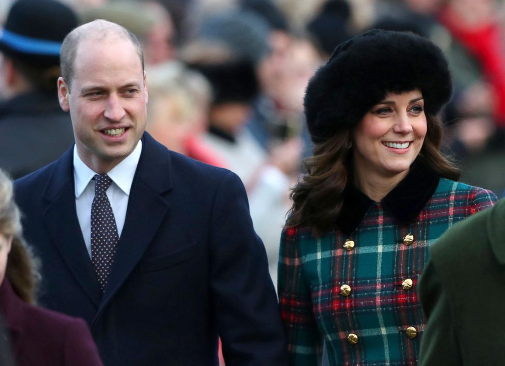 PHOTO: Prince William and Catherine, Duchess of Cambridge arrive at St Mary Magdalene's church for the Royal Family's Christmas Day service on the Sandringham estate in eastern England, Dec. 25, 2017. 