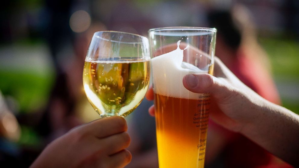 PHOTO: Wine and beer in a stock photo.