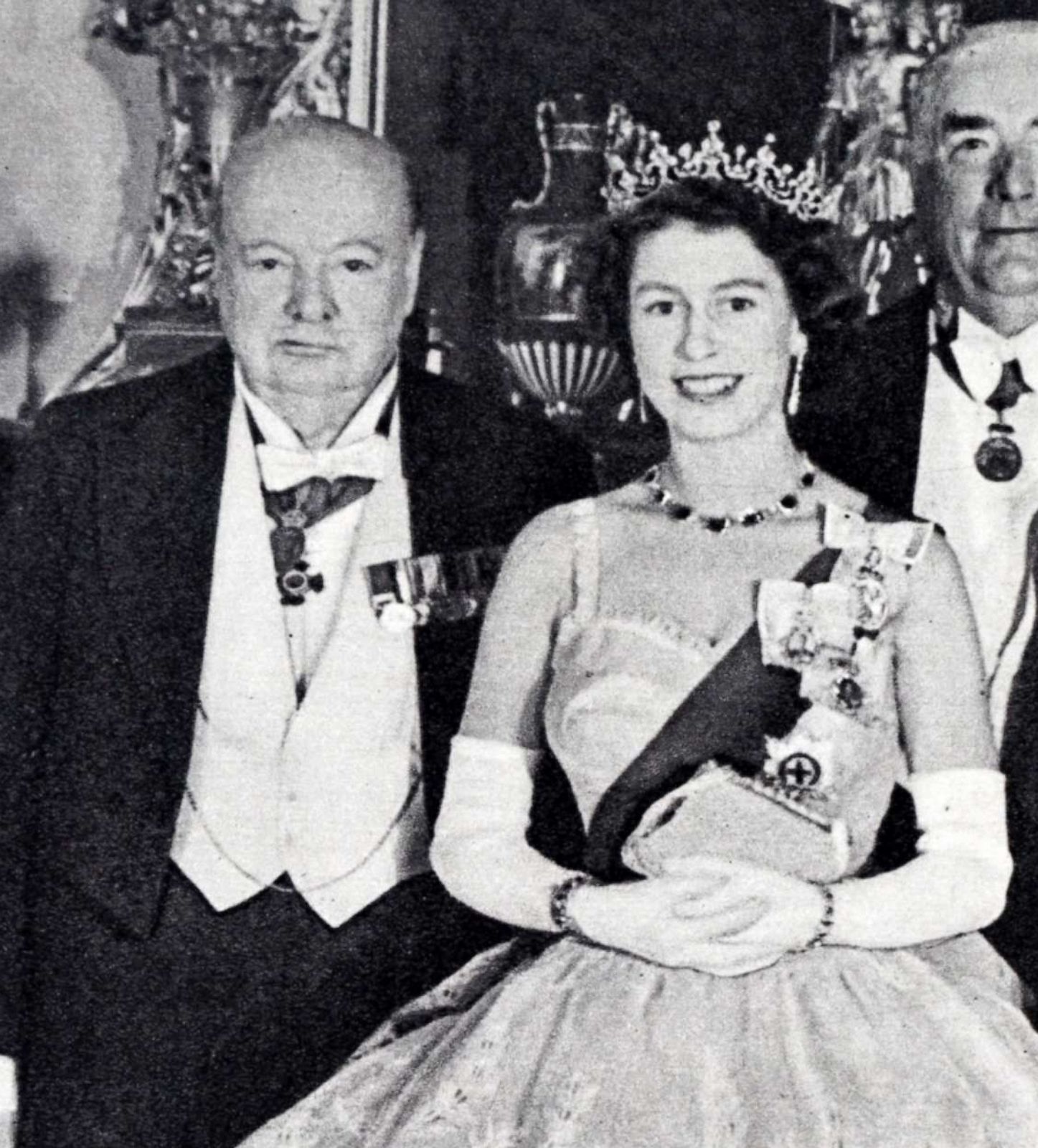 Winston Churchill 1951 1955 Picture Queen Elizabeth Ii And British