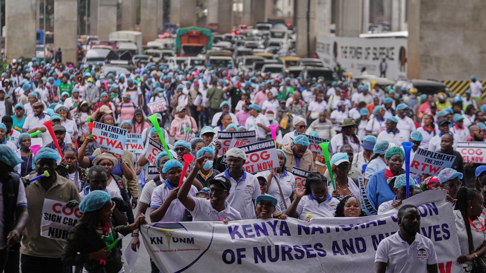 Kenya's doctors threaten to join strike by nurses, citing increased workload in hospitals